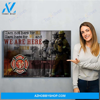 Firefighter Canvas Print Wall Art - Matte Canvas