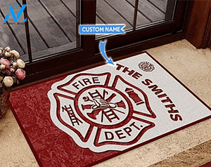 Firefighter Personalized Doormat Personalized Doormat Rug | Welcome Mat | House Warming Gift