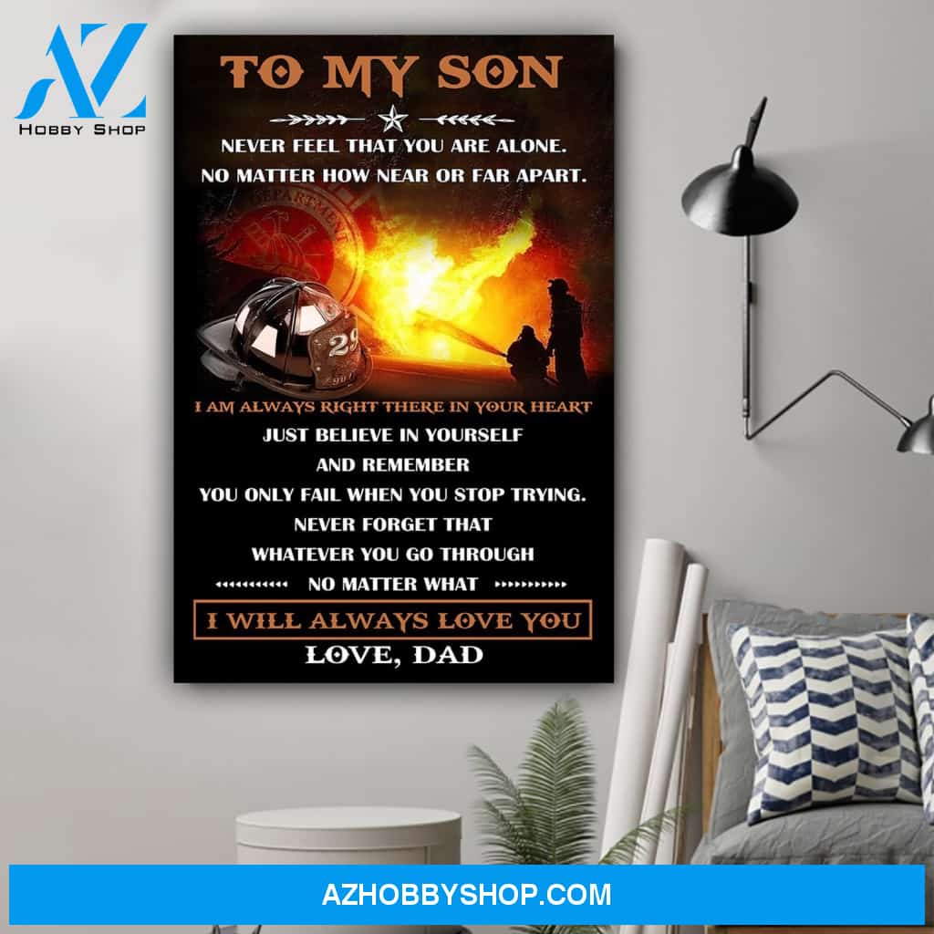 G-Firefighter poster - Dad to Son - I will always love you