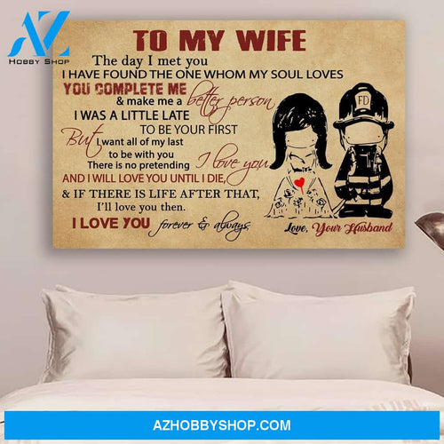 G-Firefighter poster - Husband to Wife - The day I met you