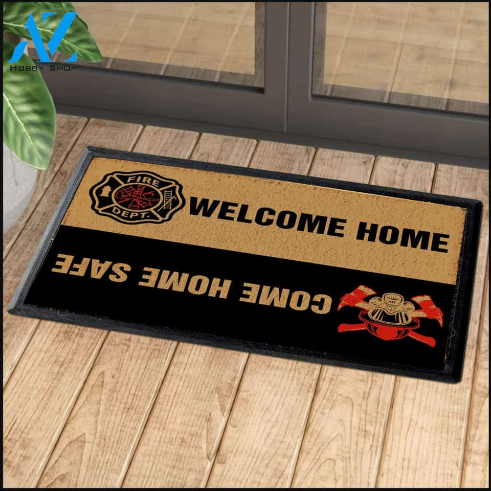 Firefighter Welcome Home Doormat | Welcome Mat | House Warming Gift