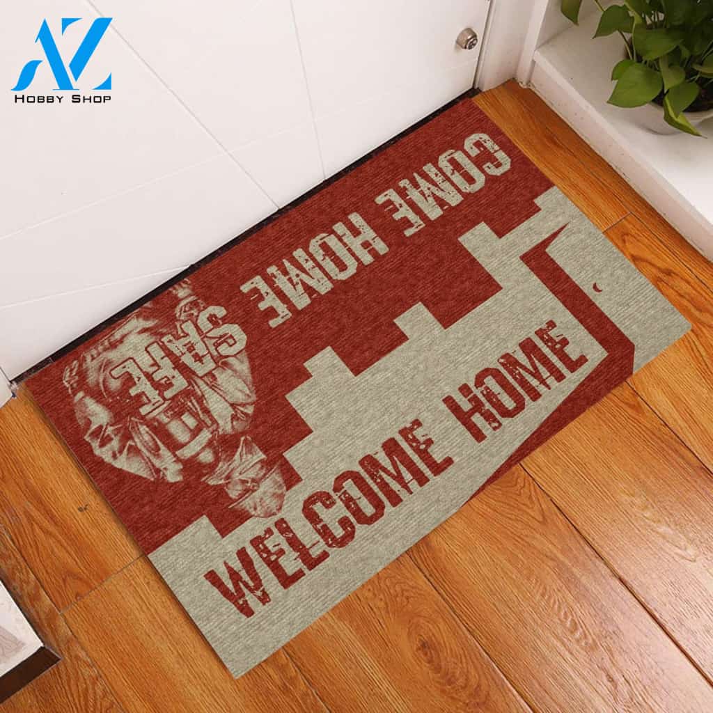Firefighter Welcome Home Indoor And Outdoor Doormat Warm House Gift Welcome Mat Meaning Gift For Firefighter