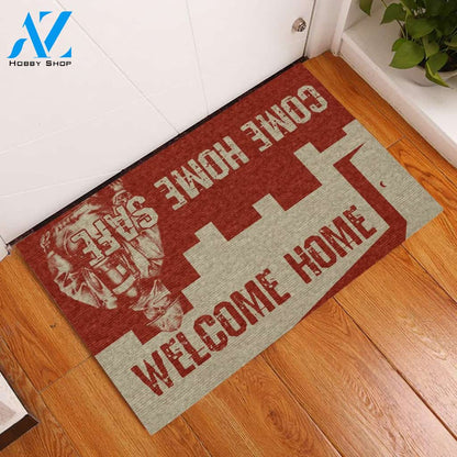 Firefighter Welcome Home Indoor And Outdoor Doormat Warm House Gift Welcome Mat Meaning Gift For Firefighter