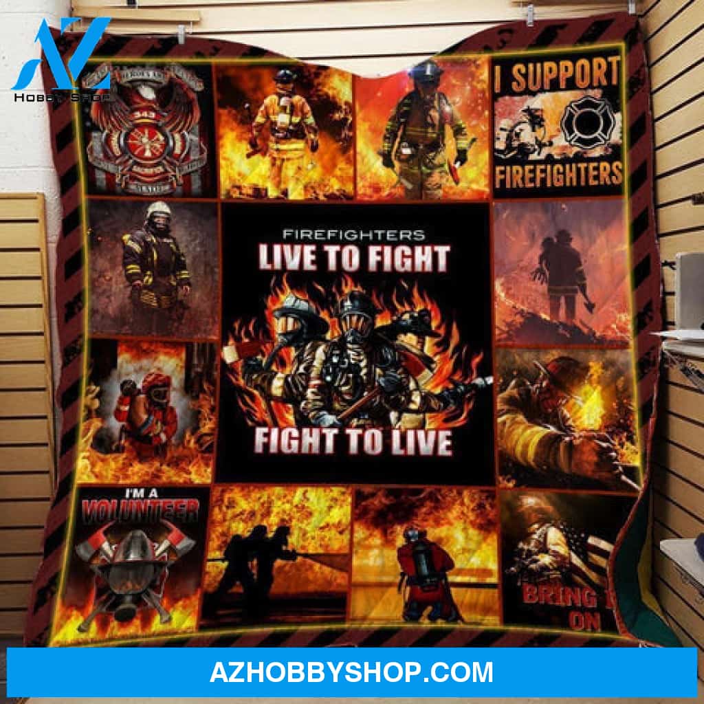 Firefighters Blanket, Live To Fight Fight To Live Gift Fleece Blanket