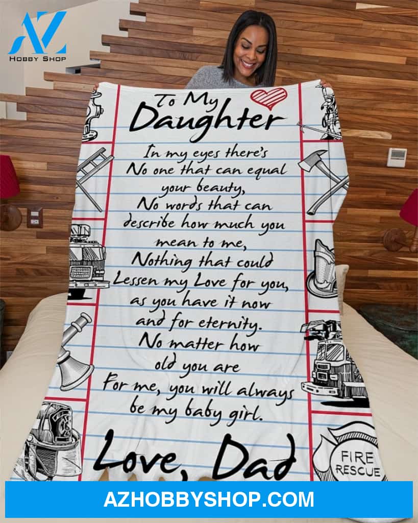 Firefighter's Daughter Premium Fleece Blanket