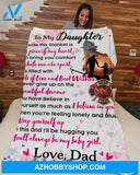 Firefighter's Daughter Premium Fleece Blanket
