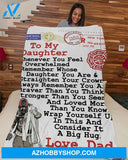 Firefighter's Daughter Premium Fleece Blanket Unique Gifts