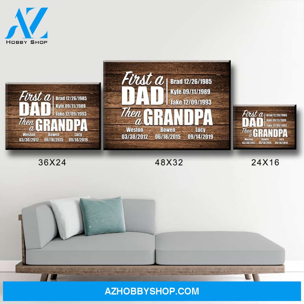 First A Dad Premium Canvas