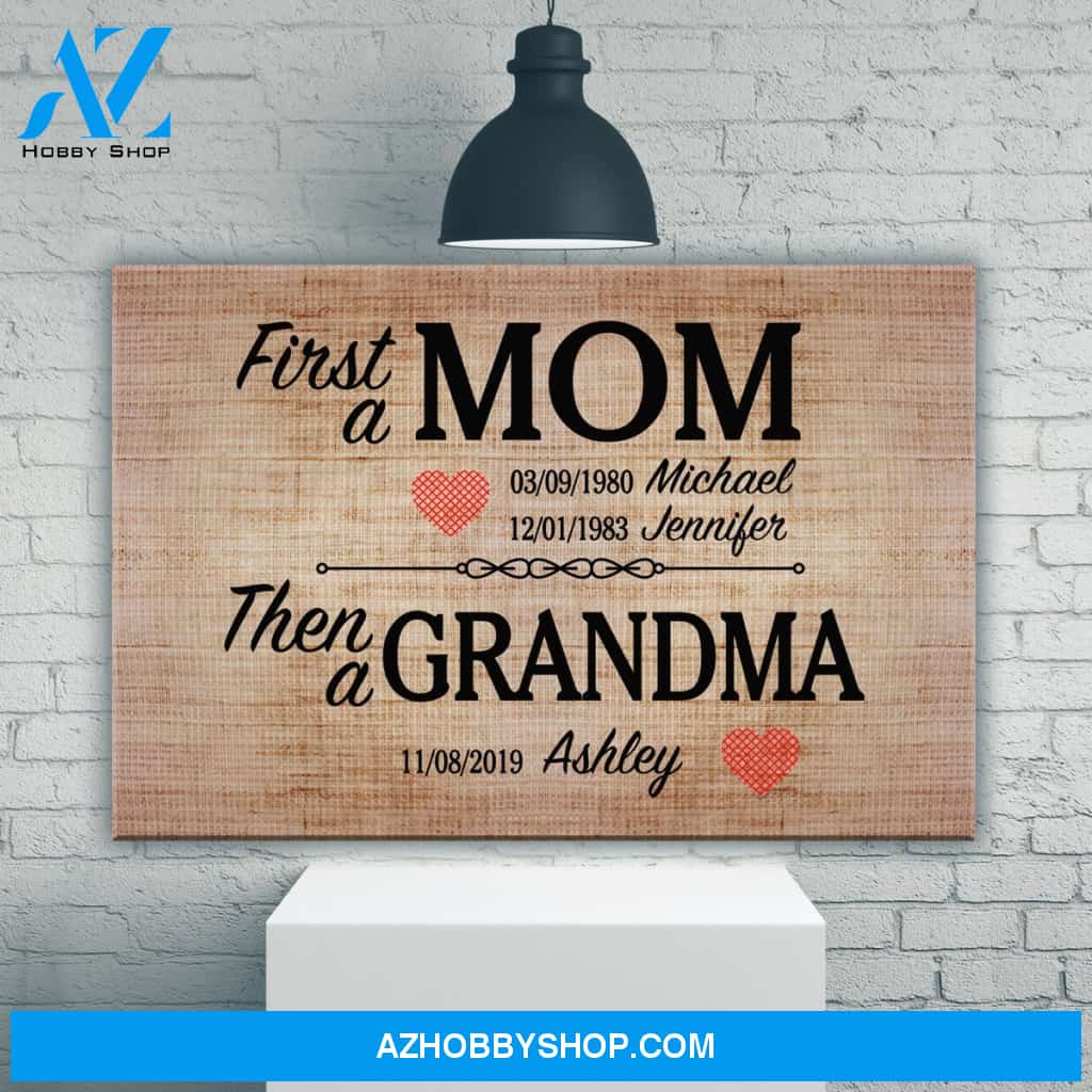 First A Mom Premium Canvas