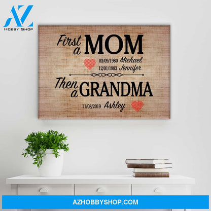 First A Mom Premium Canvas