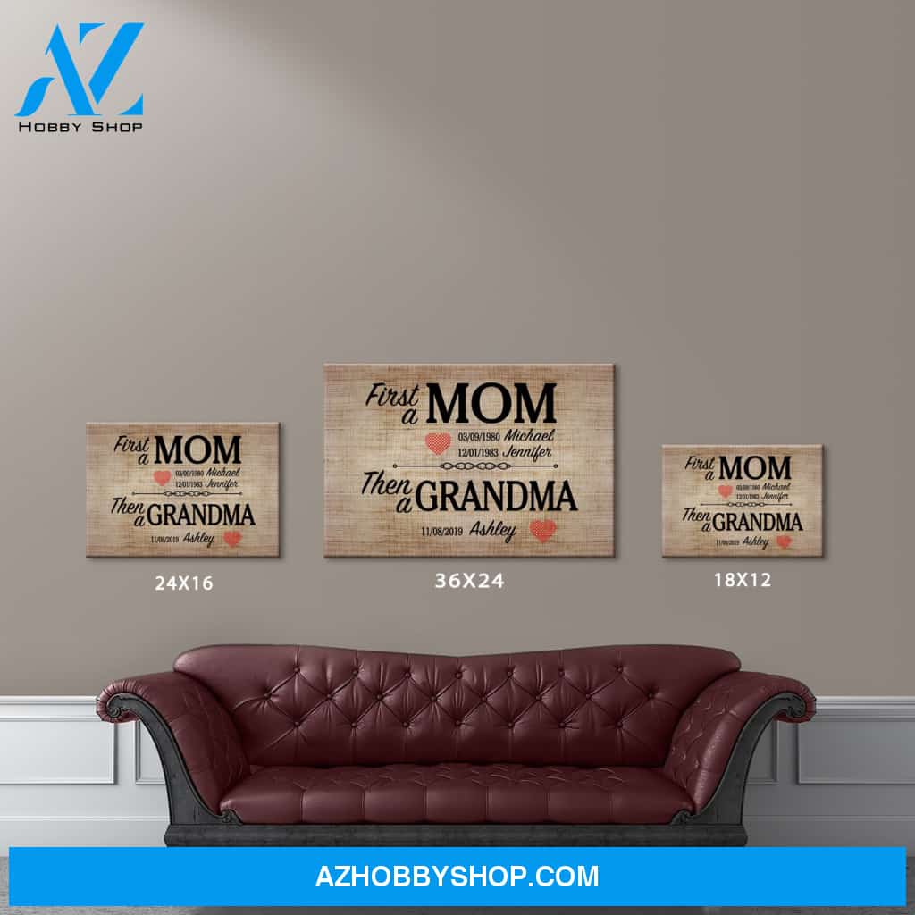 First A Mom Premium Canvas