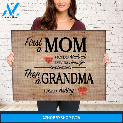 First A Mom Premium Canvas