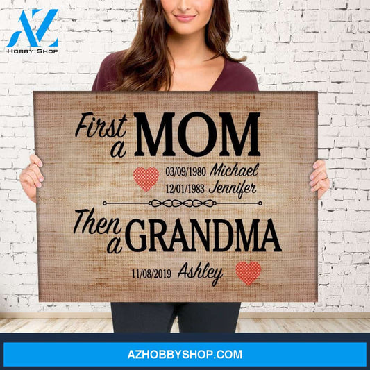 First A Mom Premium Canvas