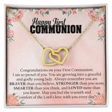 First Communion - Interlocking Hearts Necklace