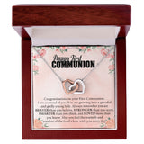 First Communion - Interlocking Hearts Necklace