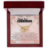 First Communion - Interlocking Hearts Necklace