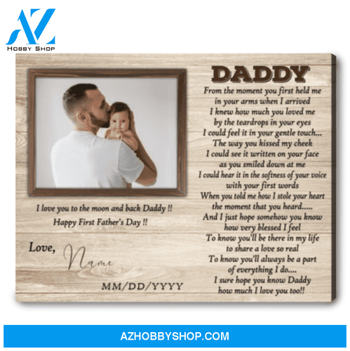 First Father's Day Gifts Customized Fathers Day Canvas Gift