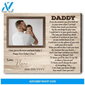 First Father's Day Gifts Customized Fathers Day Canvas Gift