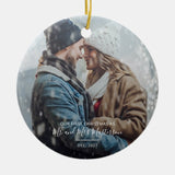 First Anniversary As Mr And Mrs Christmas Photo Ceramic Ornament