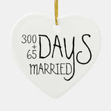 First Wedding Anniversary Married Wife Husband Ceramic Ornament