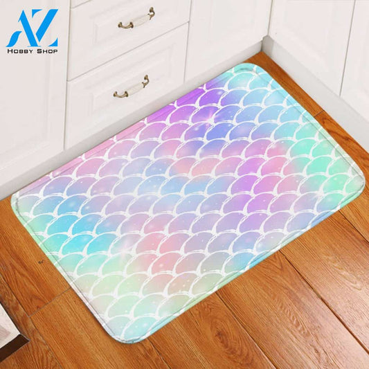 Fish Scales Rainbow Printed Doormat Home Decor