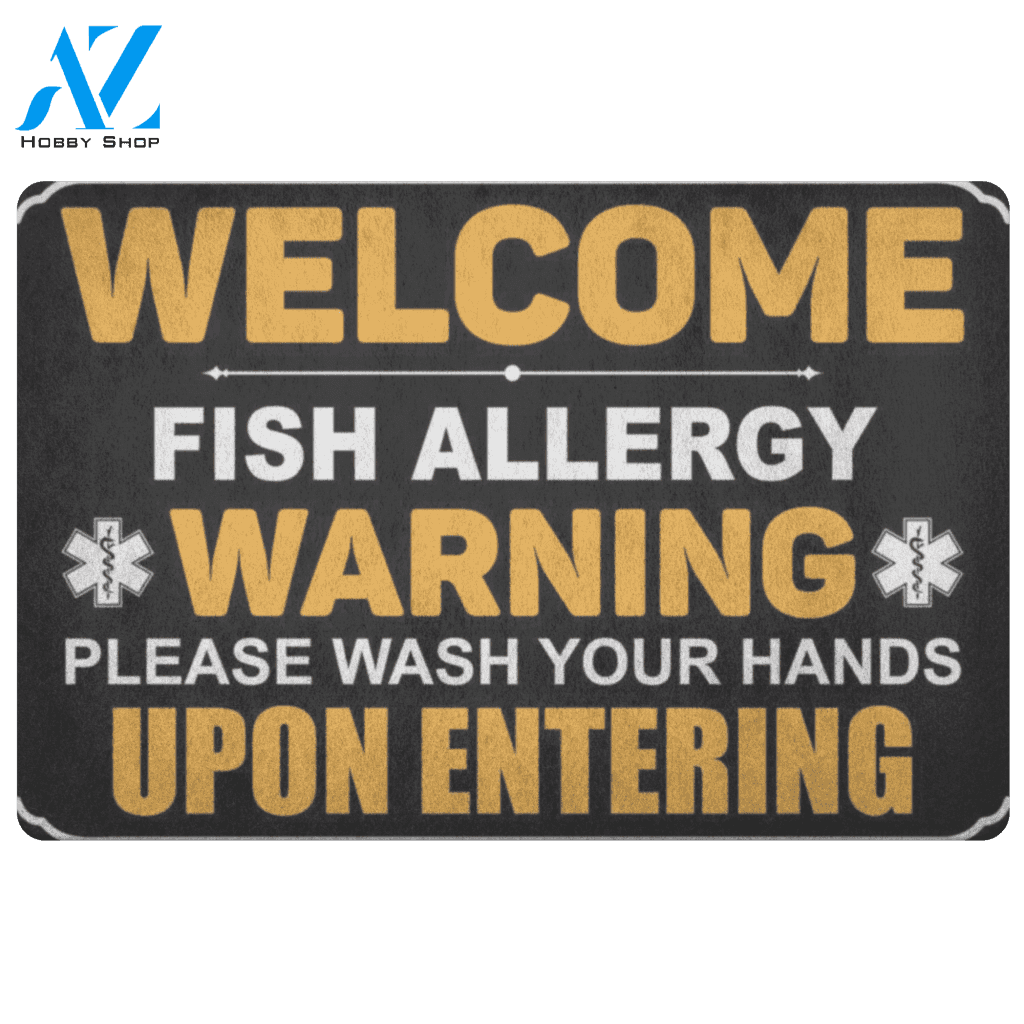 Fish Warning Doormat | Welcome Mat | House Warming Gift