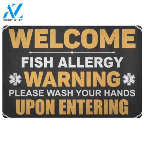 Fish Warning Doormat | Welcome Mat | House Warming Gift