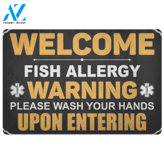 Fish Warning Doormat | Welcome Mat | House Warming Gift