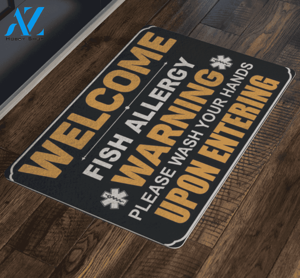 Fish Warning Doormat | Welcome Mat | House Warming Gift