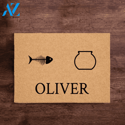 Fishbowl And Fishbones Cat Personalized