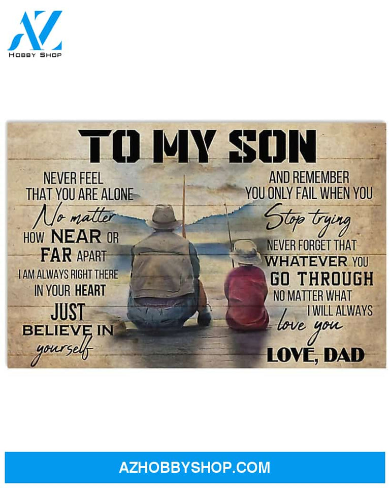 Fisherman To My Son Canvas Prints, Wall Decor Visual Art