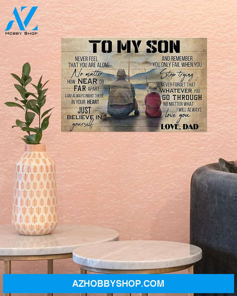 Fisherman To My Son Canvas Prints, Wall Decor Visual Art