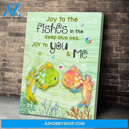 Fishes Joy To You&Me Decor Canvas Wall Art