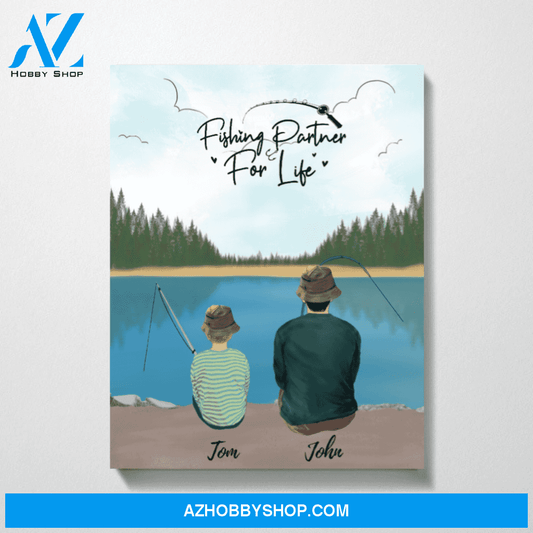 Fishing Family Fishing Partners for Life Canvas