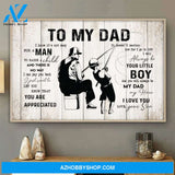 Fishing Gift For Dad From Son Fishing Lover Poster Birthday Gift For Dad Wall Art
