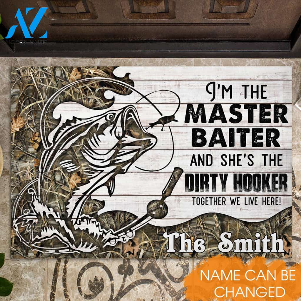 Fishing Personalized Rubber Base Doormat