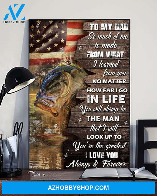 Fishing To My Dad Canvas Wall Art, Wall Decor Visual Art