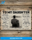 Fishing To My Daughter Canvas Wall Art, Wall Decor Visual Art