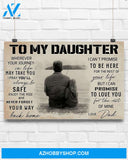 Fishing To My Daughter Canvas Wall Art, Wall Decor Visual Art