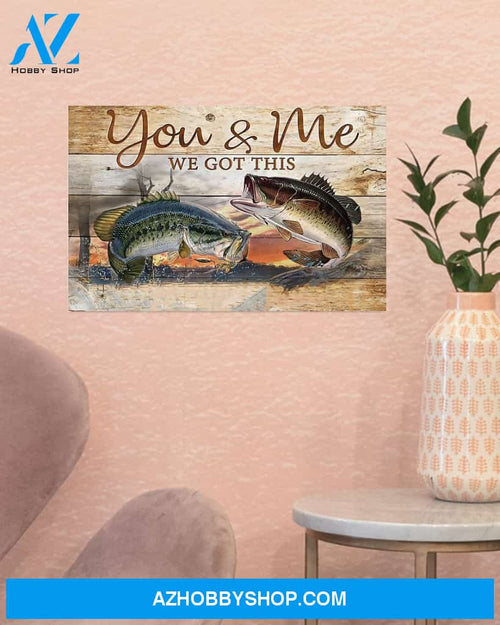 Fishing You And Me Canvas Gift, Wall Decor Visual Art