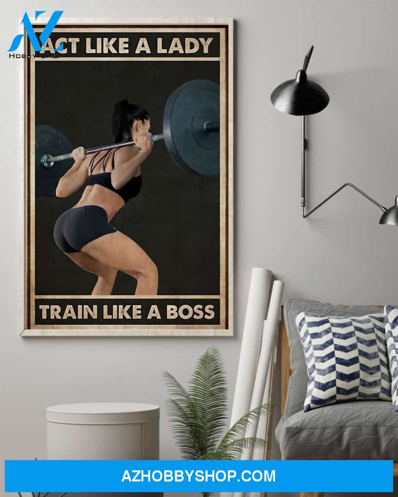 Fitness Boss Vertical Canvas Painting, Wall Decor Visual Art