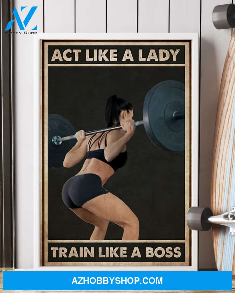 Fitness Boss Vertical Canvas Painting, Wall Decor Visual Art