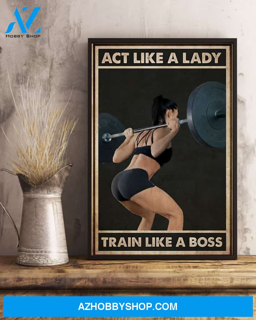 Fitness Boss Vertical Canvas Painting, Wall Decor Visual Art