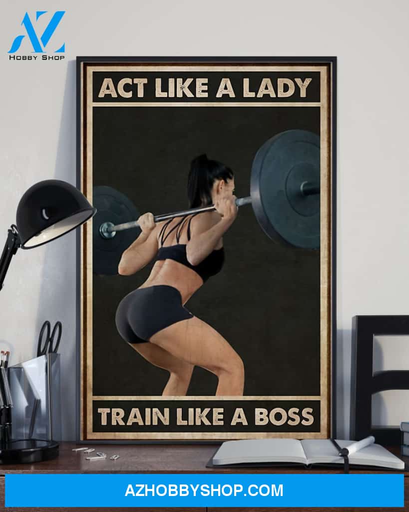 Fitness Boss Vertical Canvas Painting, Wall Decor Visual Art