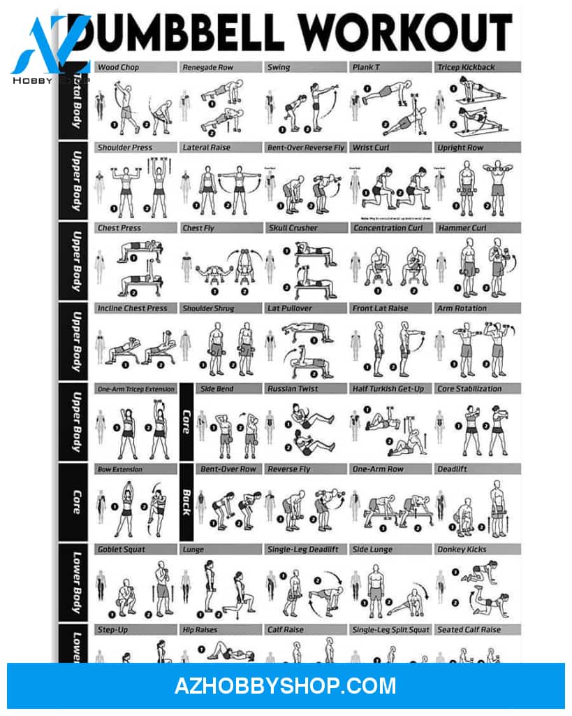 Fitness Dumbbell Workout Vertical Canvas Prints, Wall Decor Visual Art