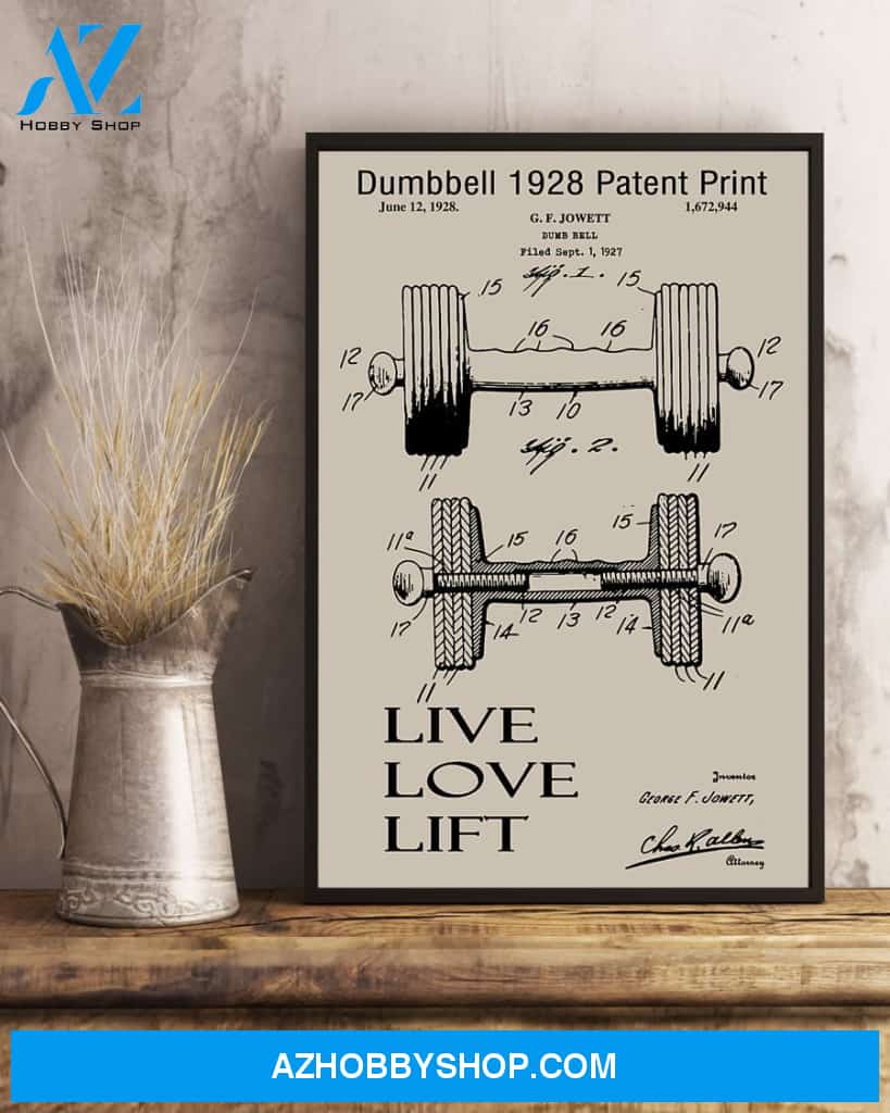 Fitness Live Love Lift Vertical Art Canvas, Wall Decor Visual Art