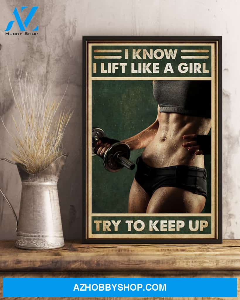 Fitness Try To Keep Up Vertical Canvas Prints, Wall Decor Visual Art
