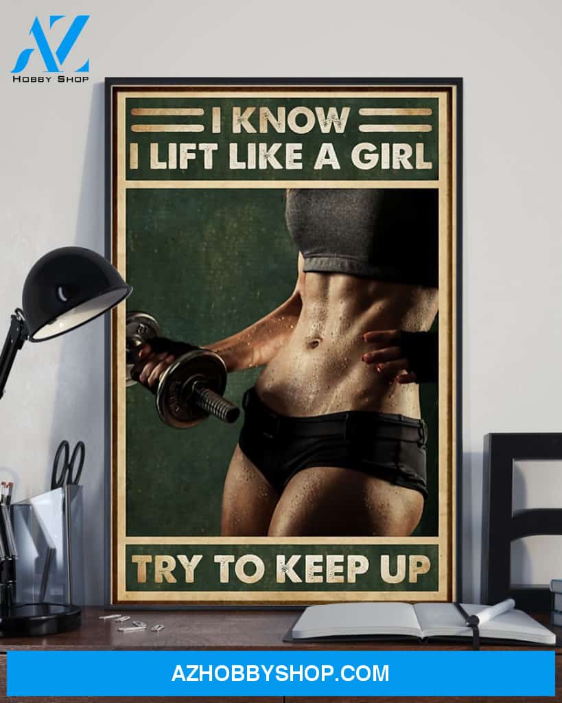 Fitness Try To Keep Up Vertical Canvas Prints, Wall Decor Visual Art