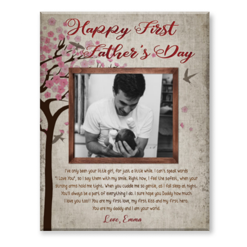 Fathers Day Dad Gift, First Fathers Day Gift For Husband, First Time Dad Gift, Father’s Day Canvas For Dad