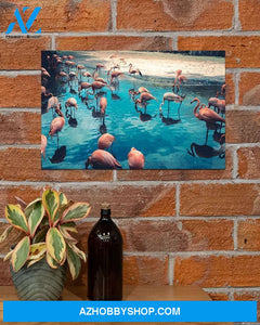 Flamingo Art Art Canvas, Wall Decor Visual Art